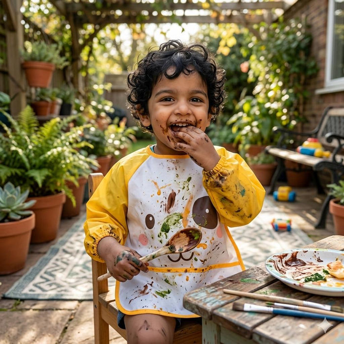 Saekos Silicon Bib Apron – waterproof silicone bib with crumb catcher for babies