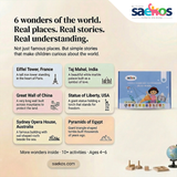 Saekos Little Passport to Wonders Busy Book – colouring national landmarks and flags
