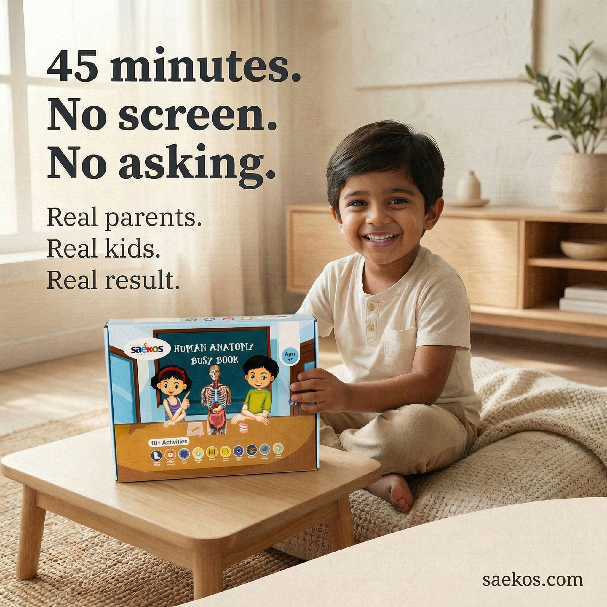 Saekos Human Anatomy Busy Book – learning organs and body systems through play
