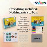 Saekos Champions of India Busy Book – storytelling and drawing pages about Indian legends