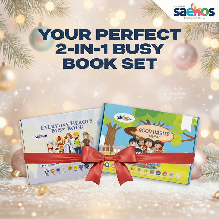 Saekos Everyday Heroes & Good Habits Busy Books gifting bundle for kids aged 2–5