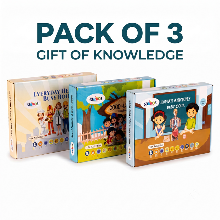 Good Habits + Human Anatomy + Everyday Heroes | Pack of 3 | 135 Mins Screen-Free Learning | Ages 3–6