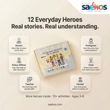 Saekos Everyday Heroes Busy Book – colouring pages featuring police and teachers