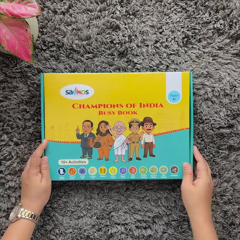 Saekos Champions of India Busy Book – video preview of activity pages